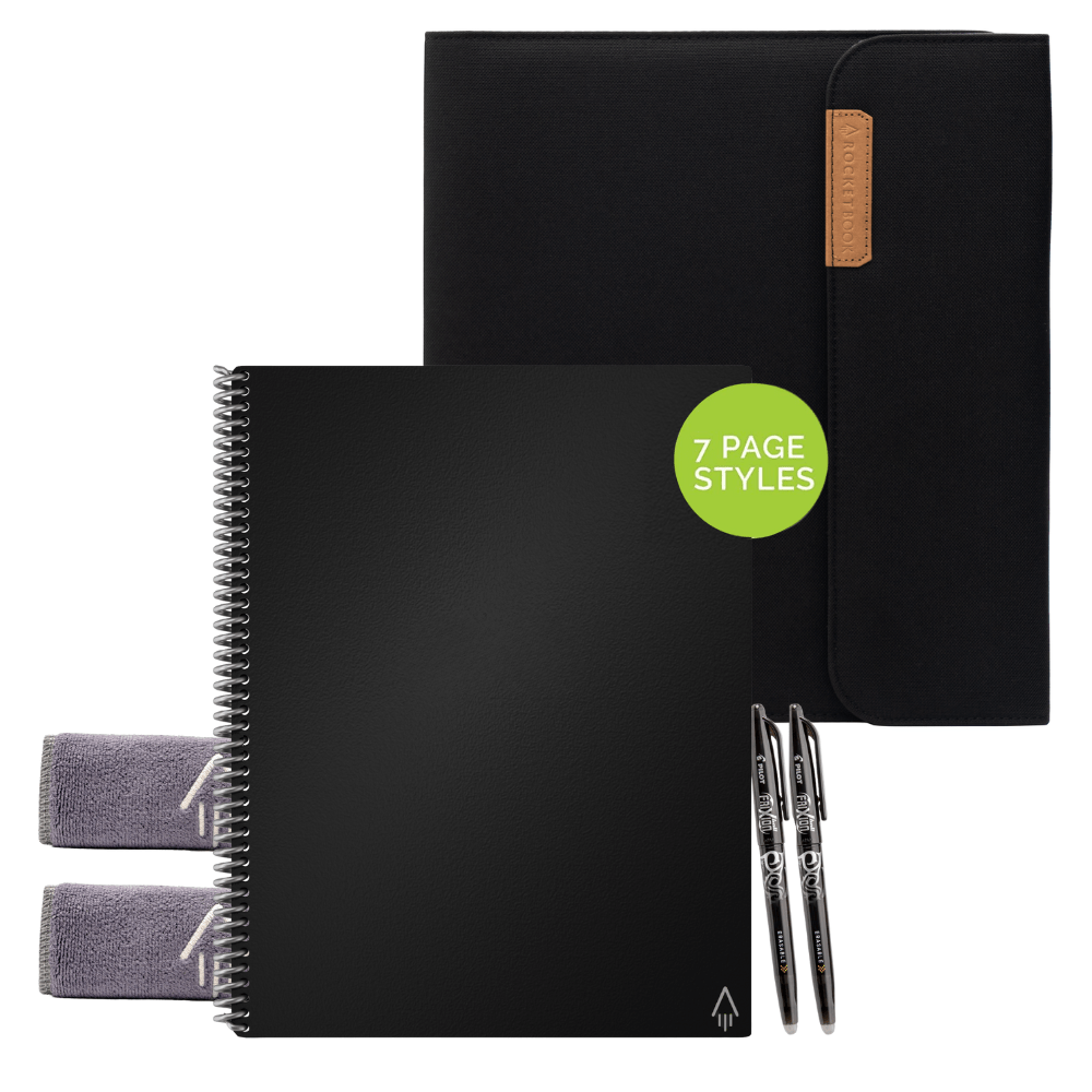 Fusion Capsule II Letter Sized Bundle Black on Black Edition - Rocketbook Australia